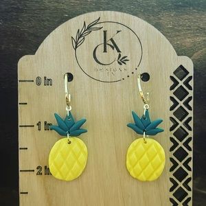 NEW Clay Pineapple Earrings